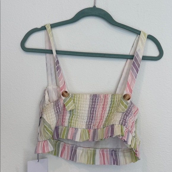 MAJORELLE Pastel Striped Crop Top - Picture 4 of 5
